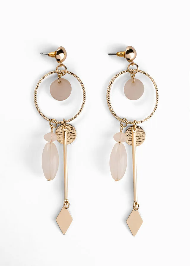 Pendientes Dorado claro/crema