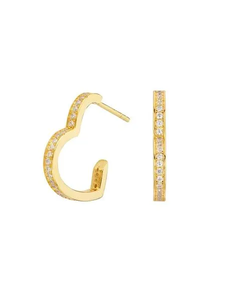 pendientes itemporality corazonada oro