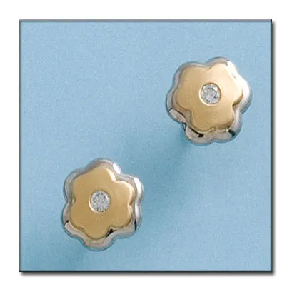 Pendientes Oro Bicolor