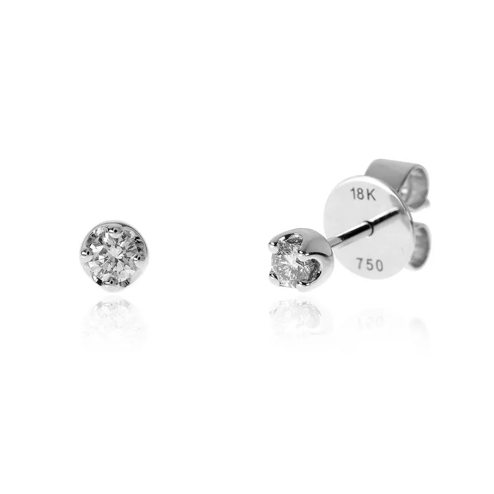 Pendientes Oro Blanco Chatón