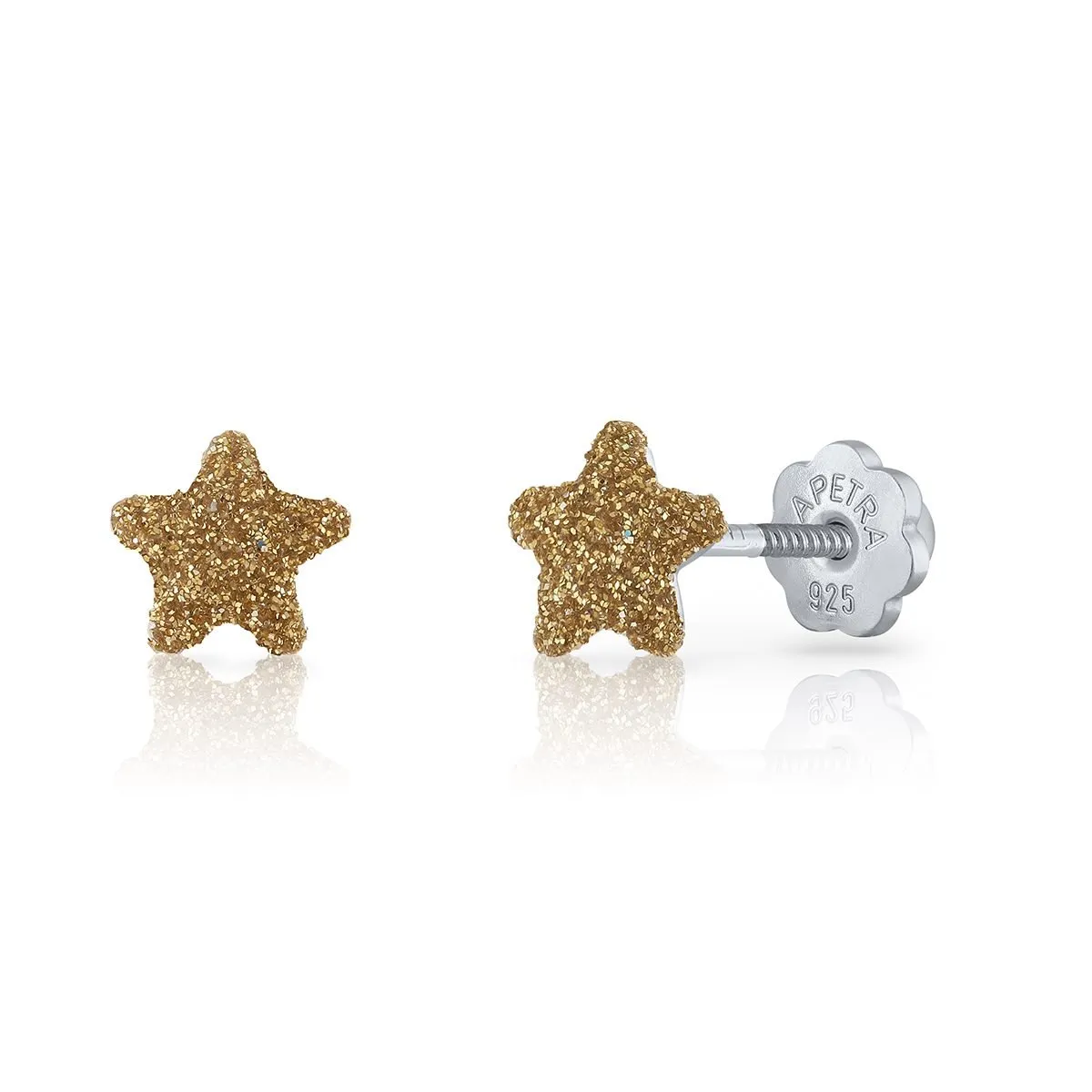 Pendientes Plata Dorado Purpurina