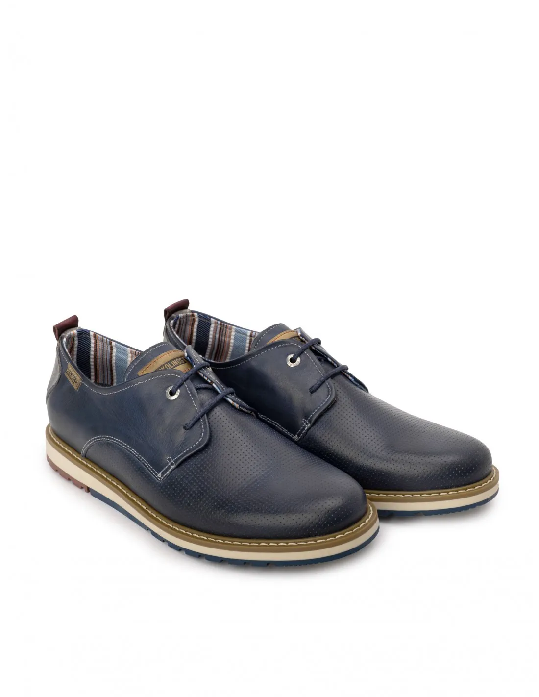 PIKOLINOS Zapatos Sport Cordones Piel Azul
