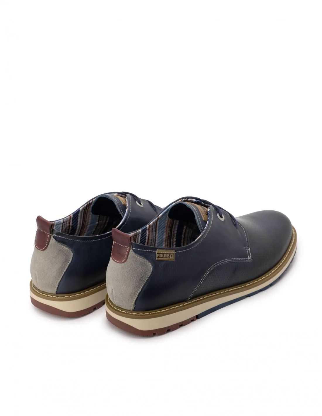 PIKOLINOS Zapatos Sport Cordones Piel Azul