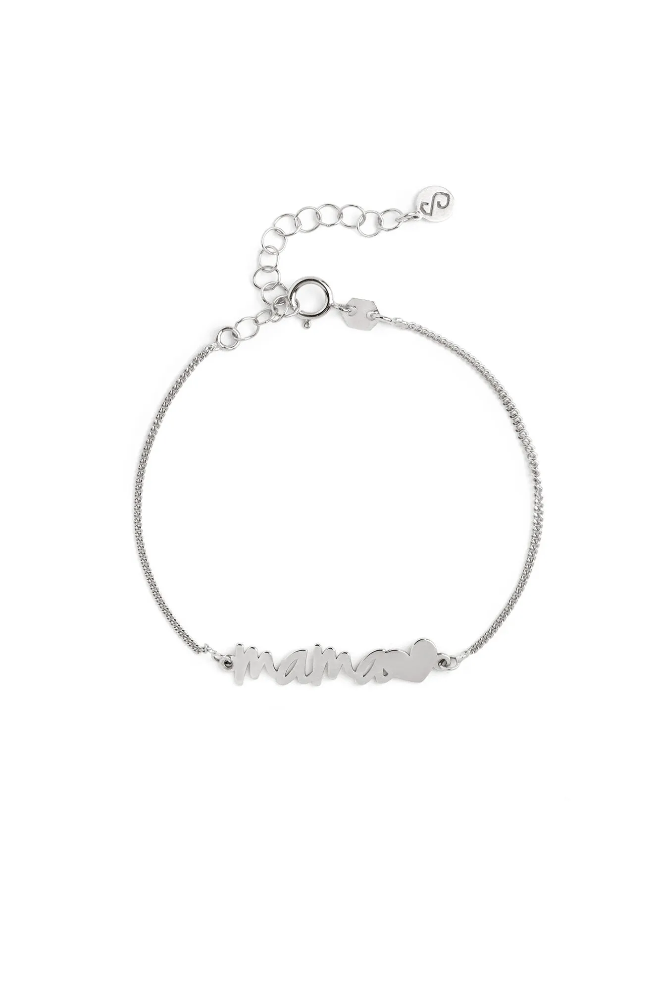 Pulsera Mamá Heart Plata