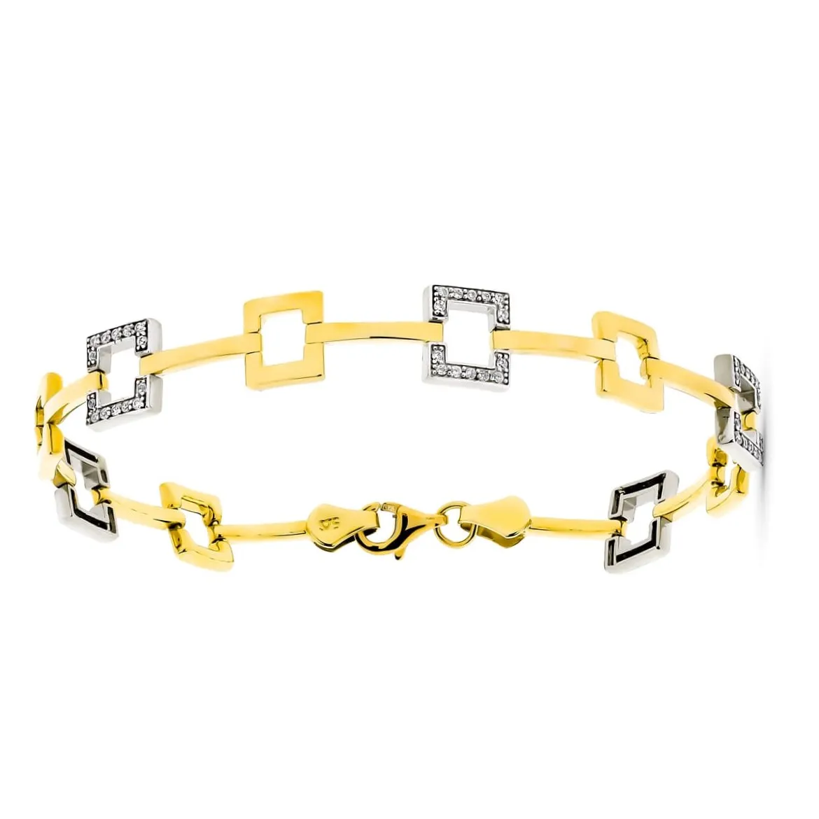 Pulsera Oro 9 Kt. Bicolor