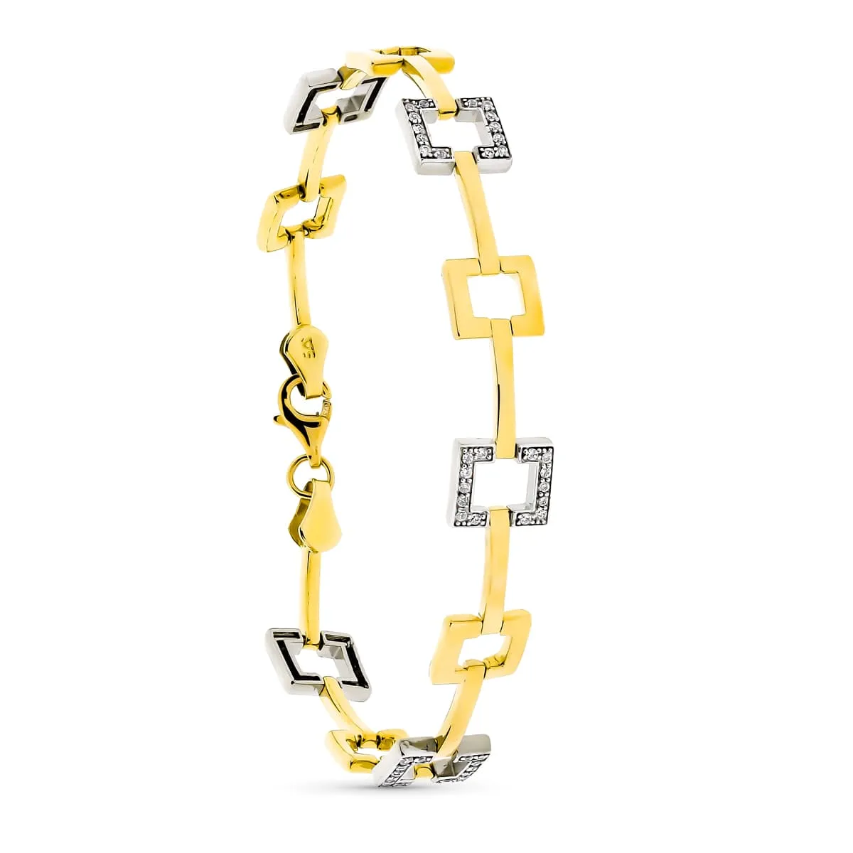 Pulsera Oro 9 Kt. Bicolor