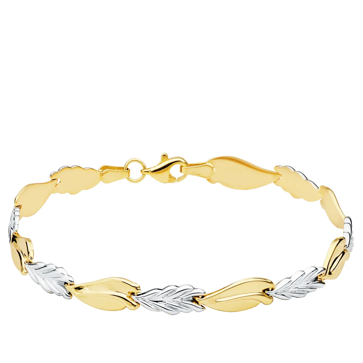 Pulsera Oro Bicolor 19 cm.