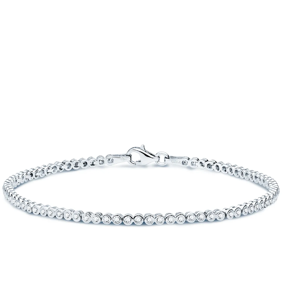 Pulsera Oro Blanco 19 cm.