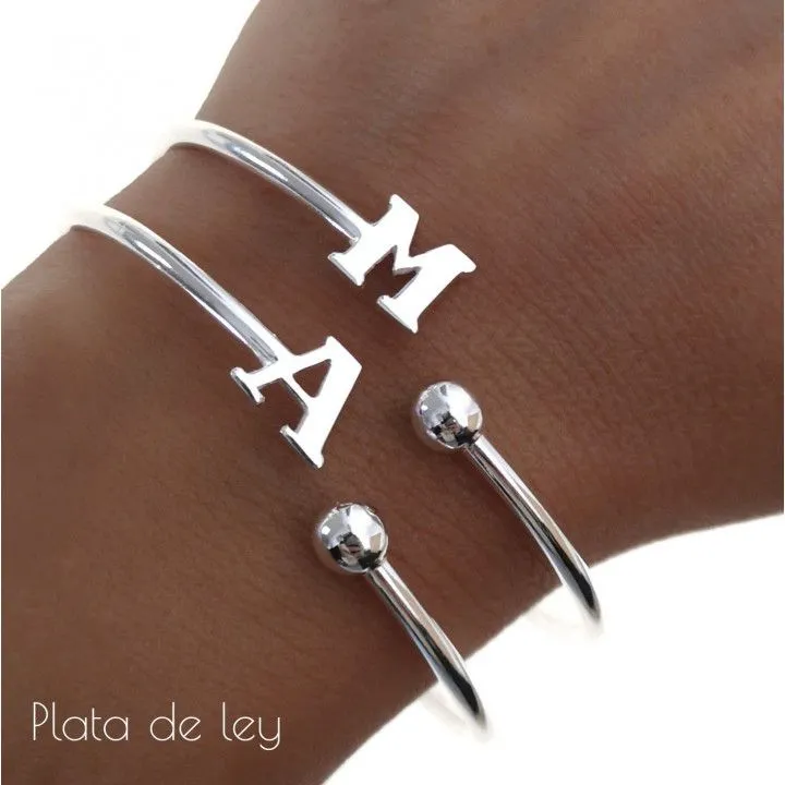 Pulsera Plata Inicial