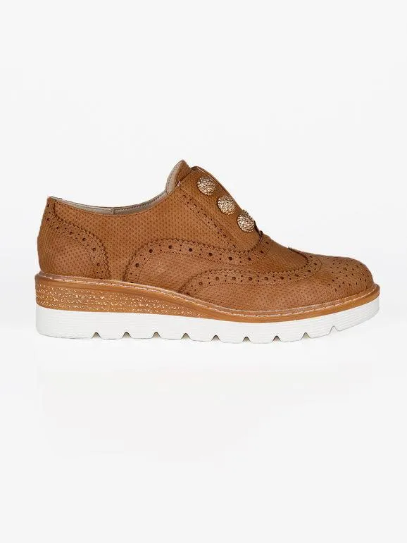 Queen Helena Oxford sin cordones con cuña