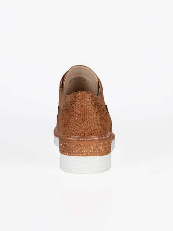 Queen Helena Oxford sin cordones con cuña