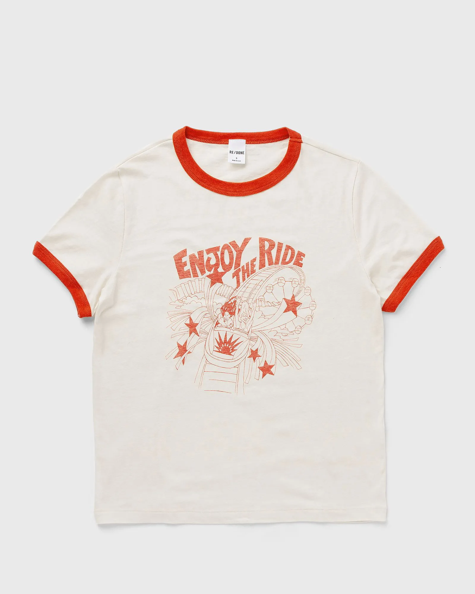 RE/DONE RINGER TEE ENJOY THE RIDE