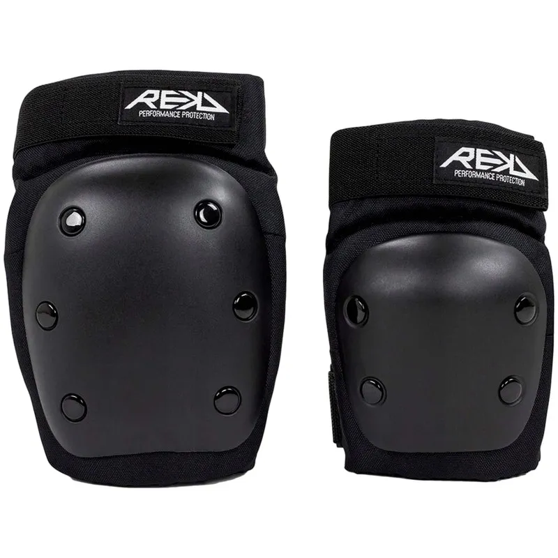 Rekd Youth Heavy Duty Double Pat Set Black Protecciones