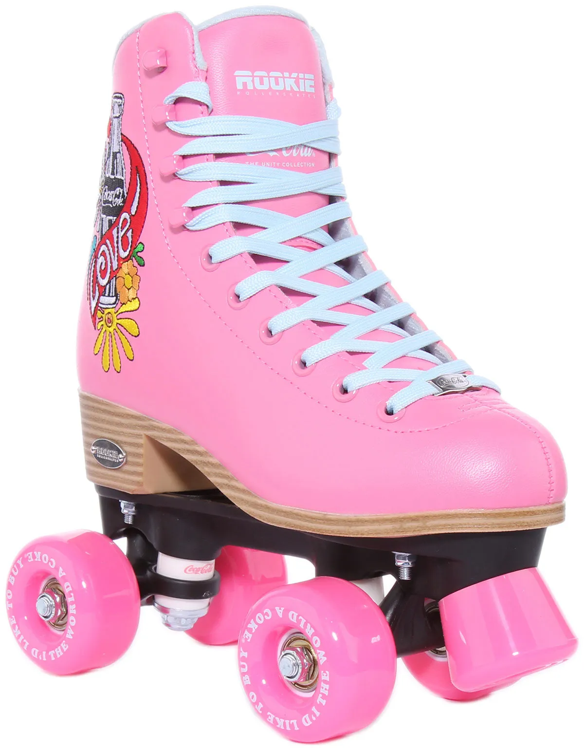 Rookie X Coca Cola Love Patines con cordones para mujer en rosa