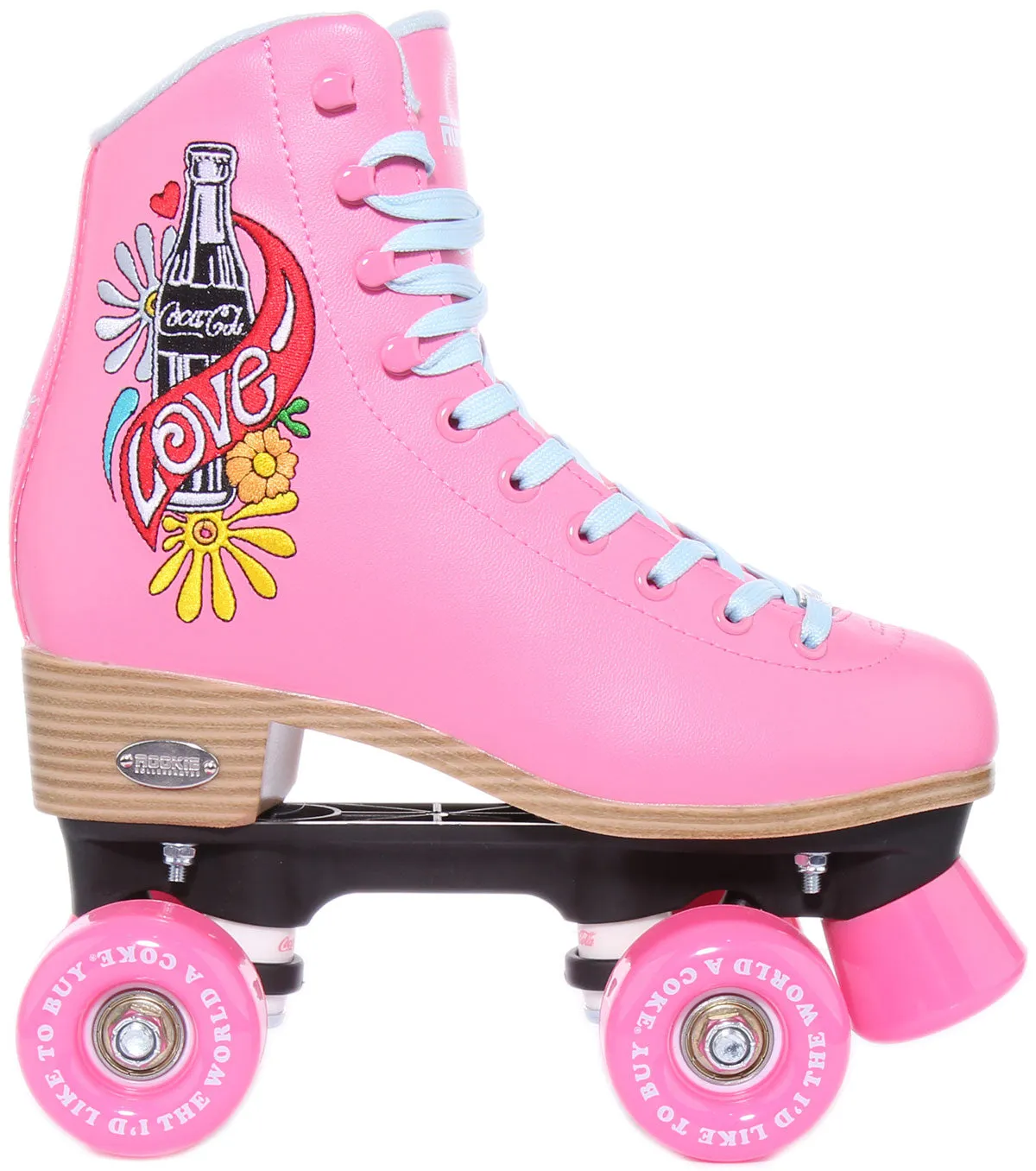 Rookie X Coca Cola Love Patines con cordones para mujer en rosa