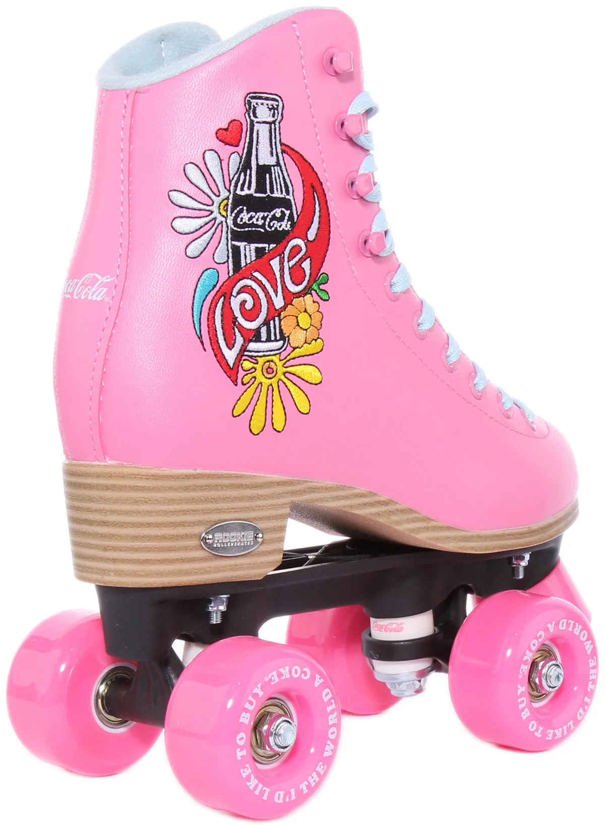 Rookie X Coca Cola Love Patines con cordones para mujer en rosa