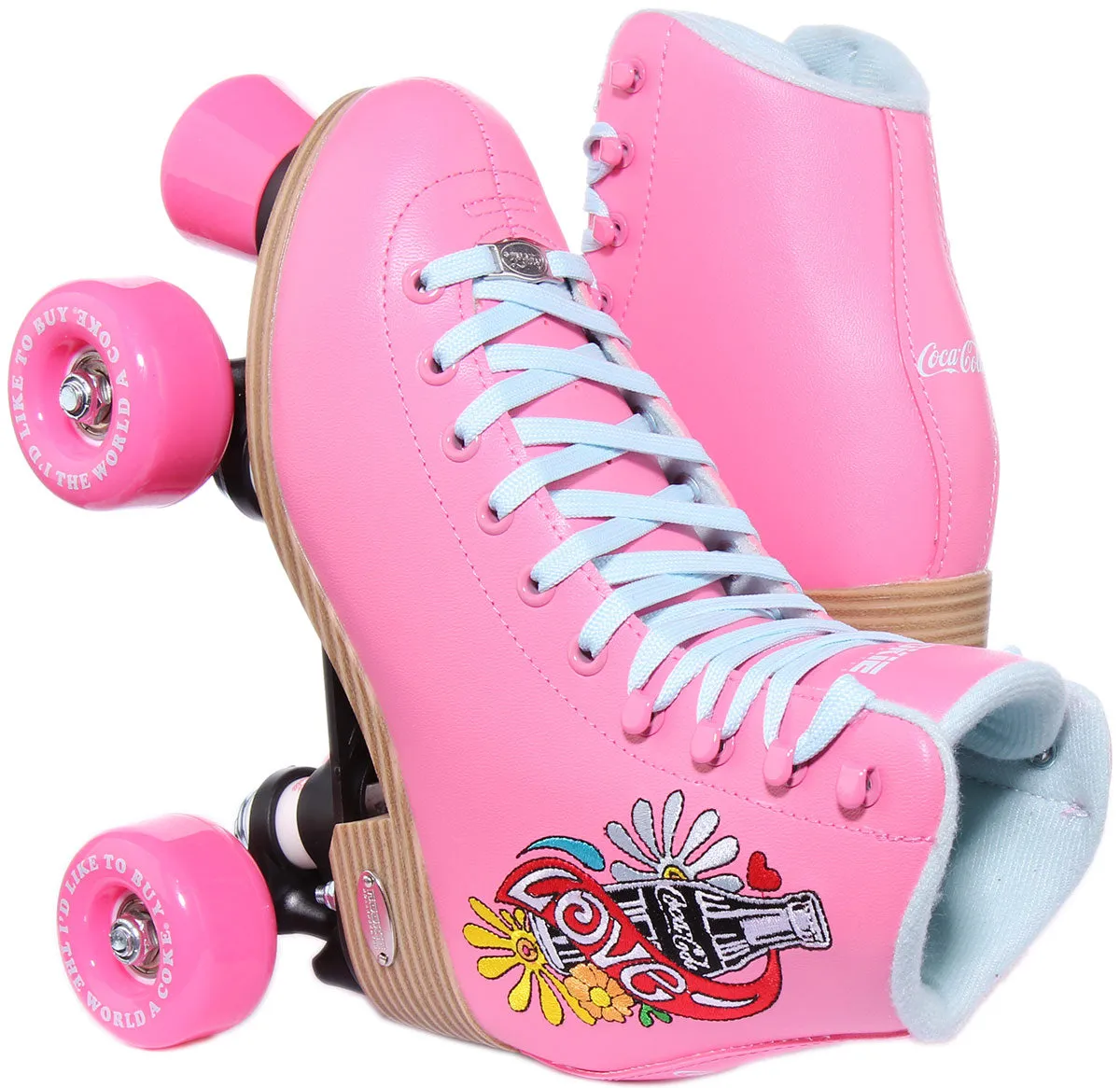 Rookie X Coca Cola Love Patines con cordones para mujer en rosa
