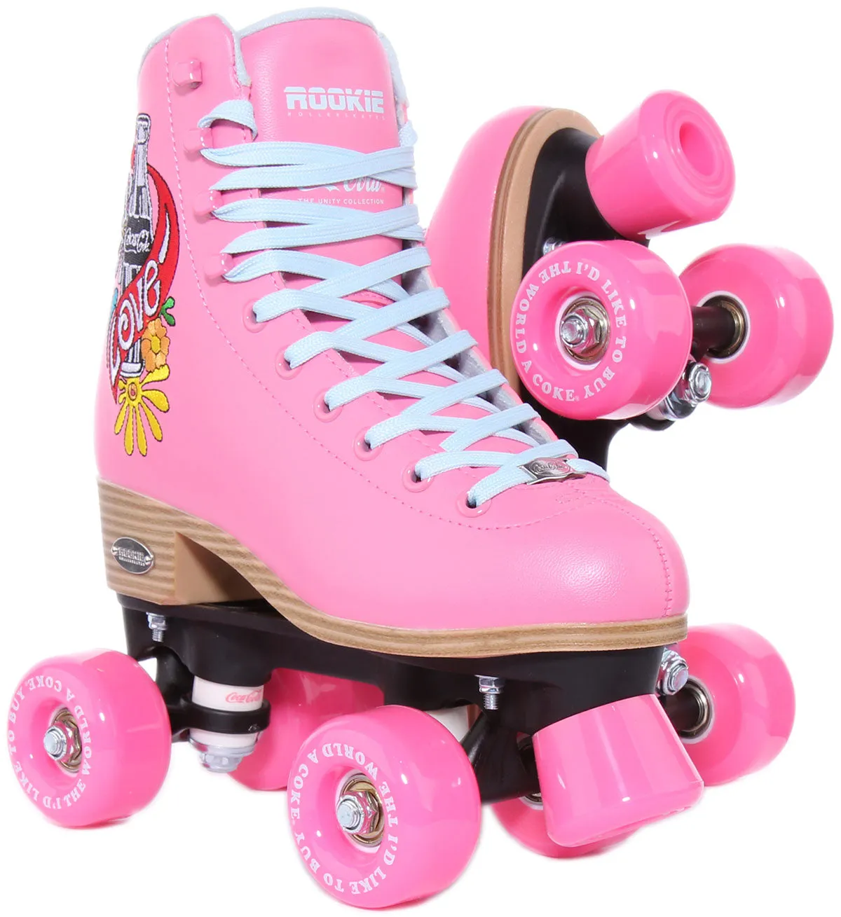 Rookie X Coca Cola Love Patines con cordones para mujer en rosa