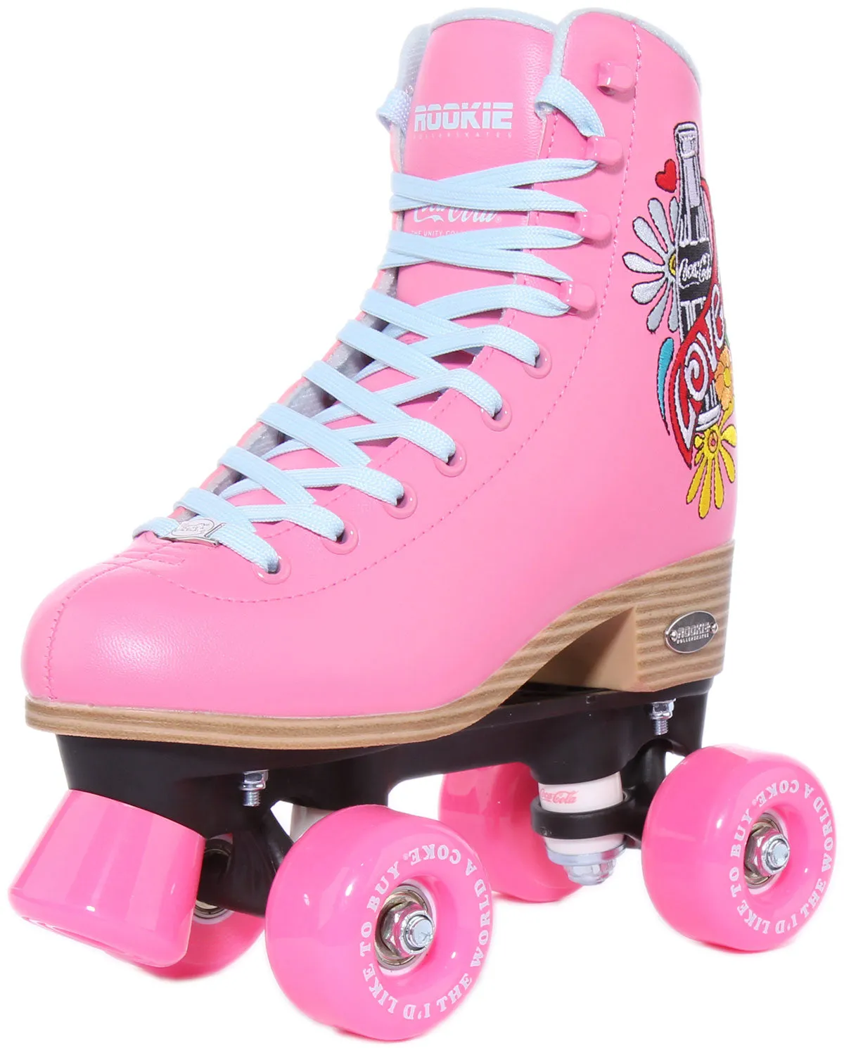 Rookie X Coca Cola Love Patines con cordones para mujer en rosa