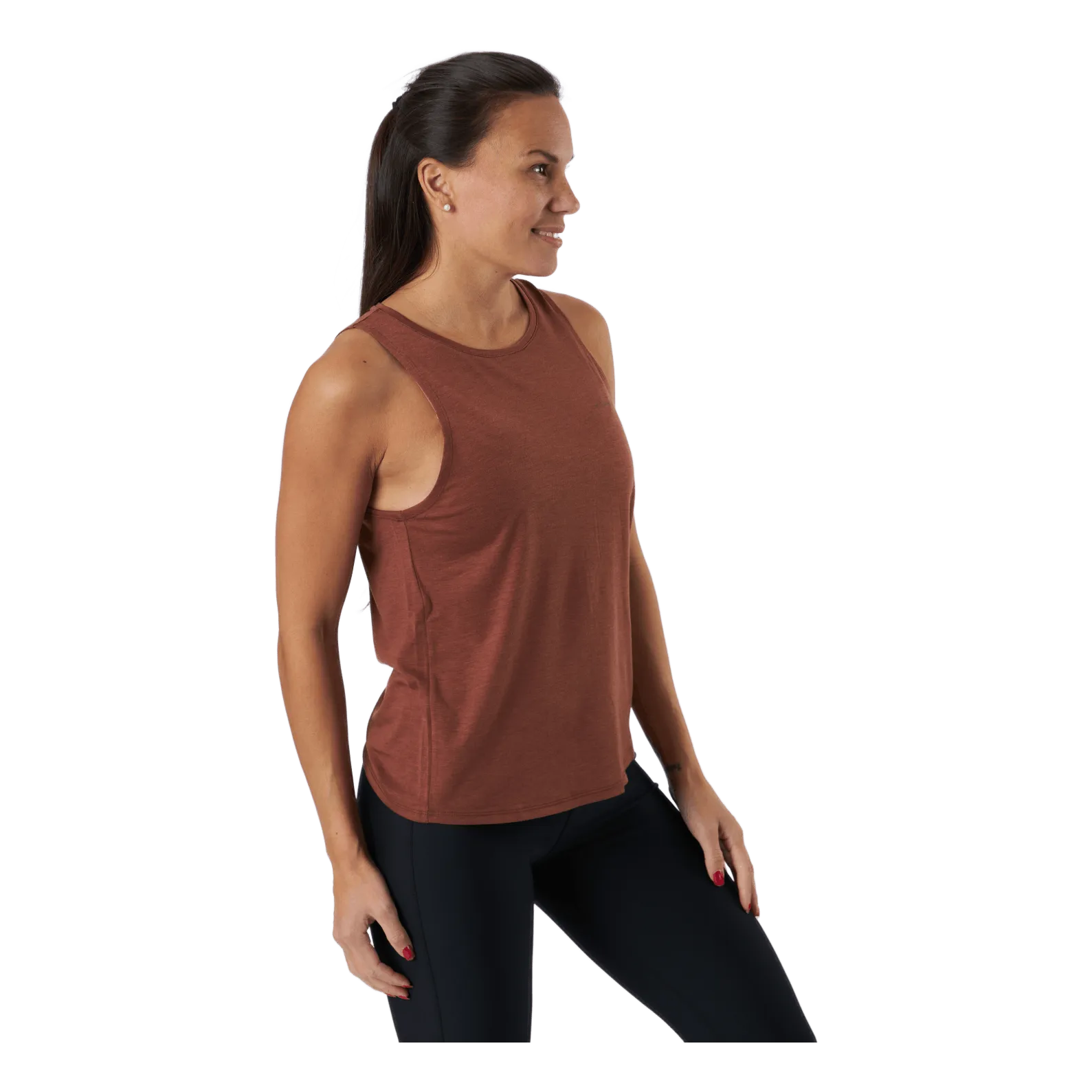 Röhnisch Split Back Singlet Copper Brown