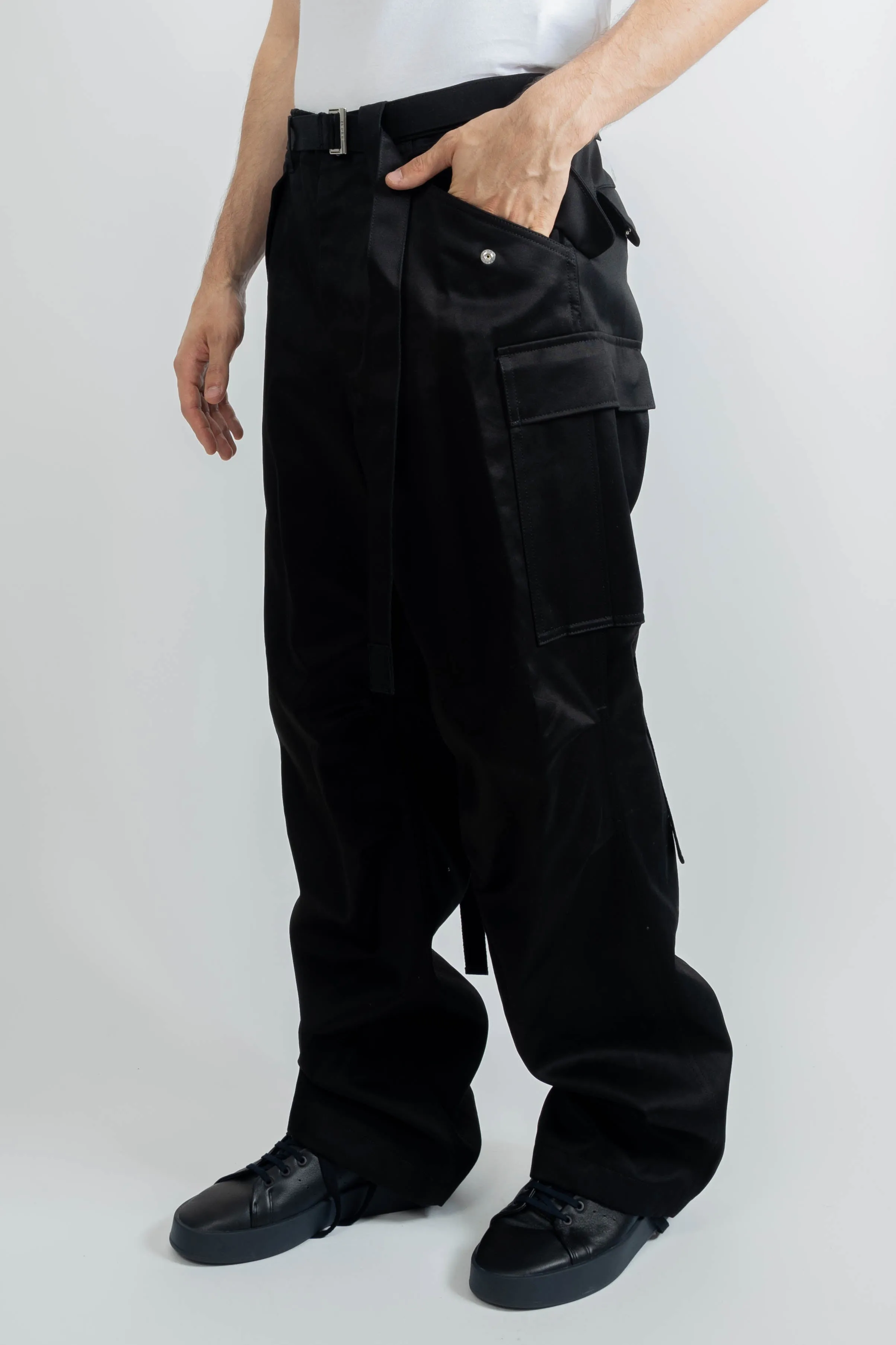 Sacai Cotton Chino Pants Black