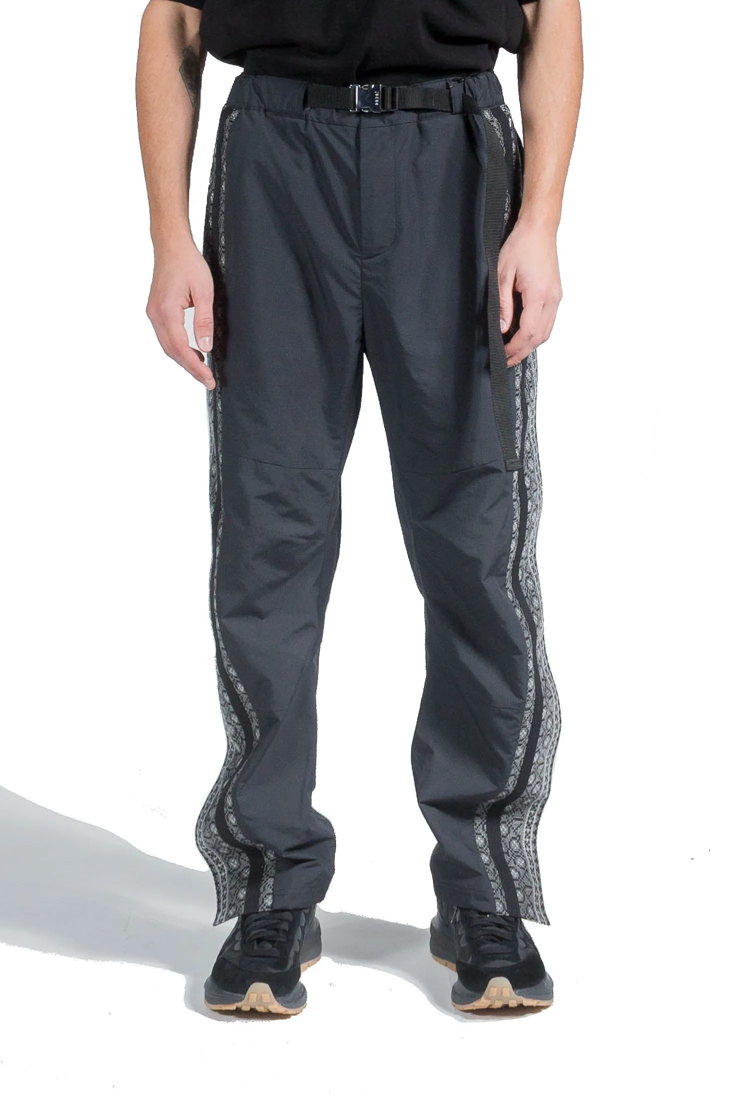 Sacai Floral Embroidery Mix Pants Black