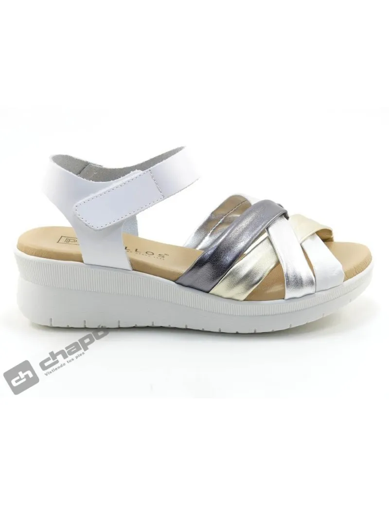Sandalia Blanco Pitillos 5540