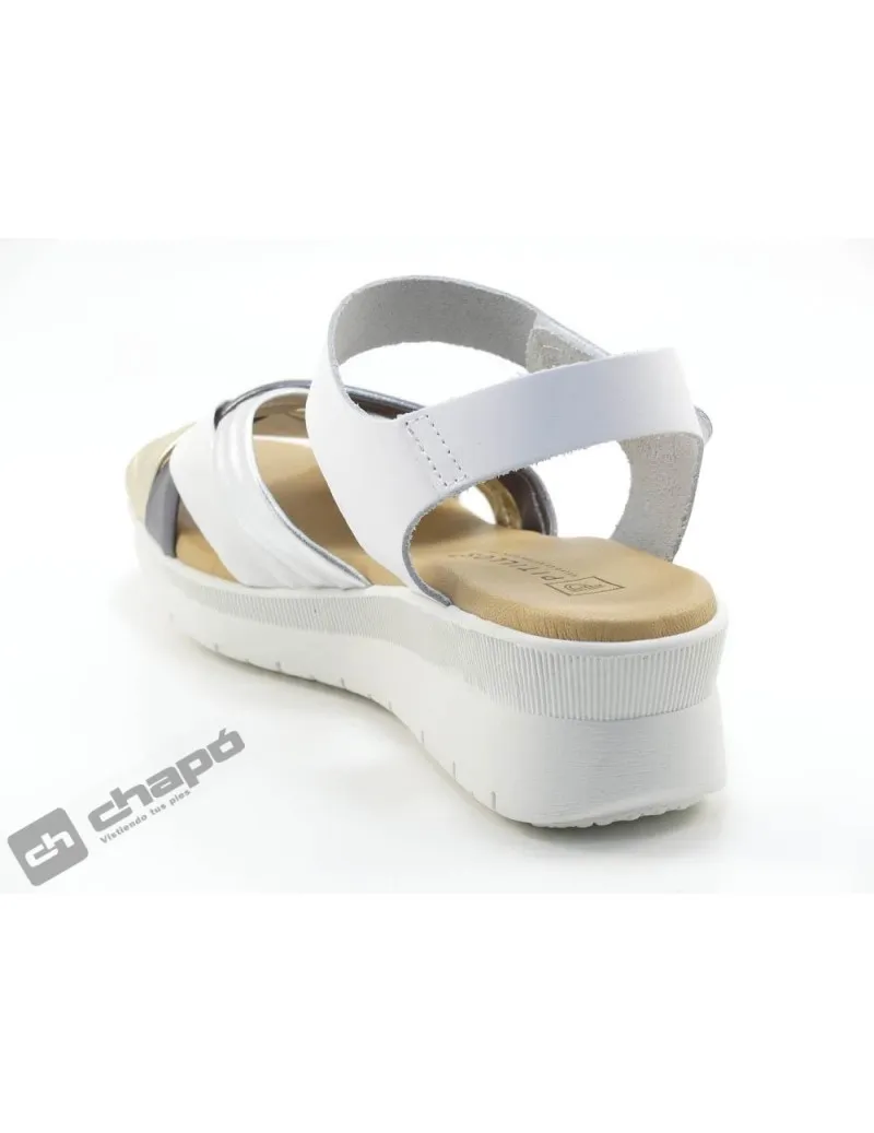 Sandalia Blanco Pitillos 5540