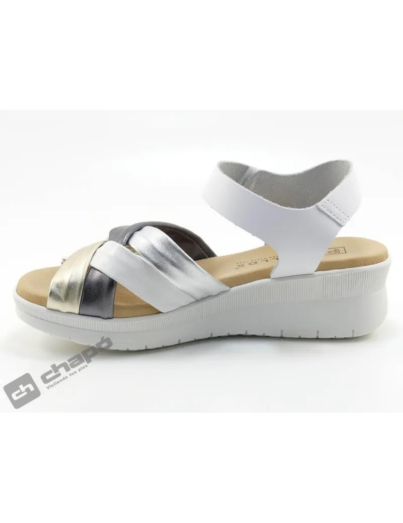 Sandalia Blanco Pitillos 5540