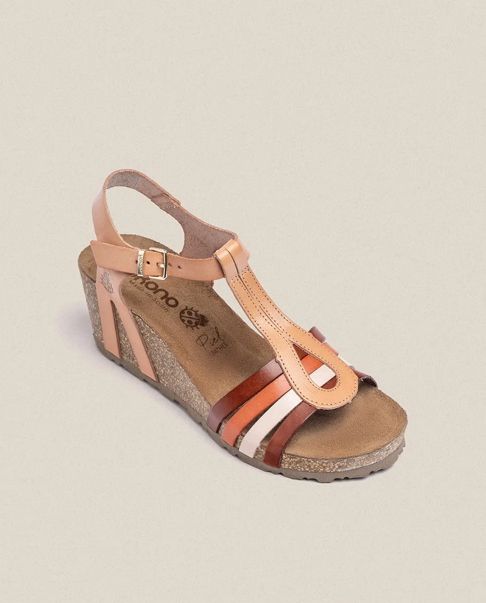 Sandalia cuña Cadiz 301 beige