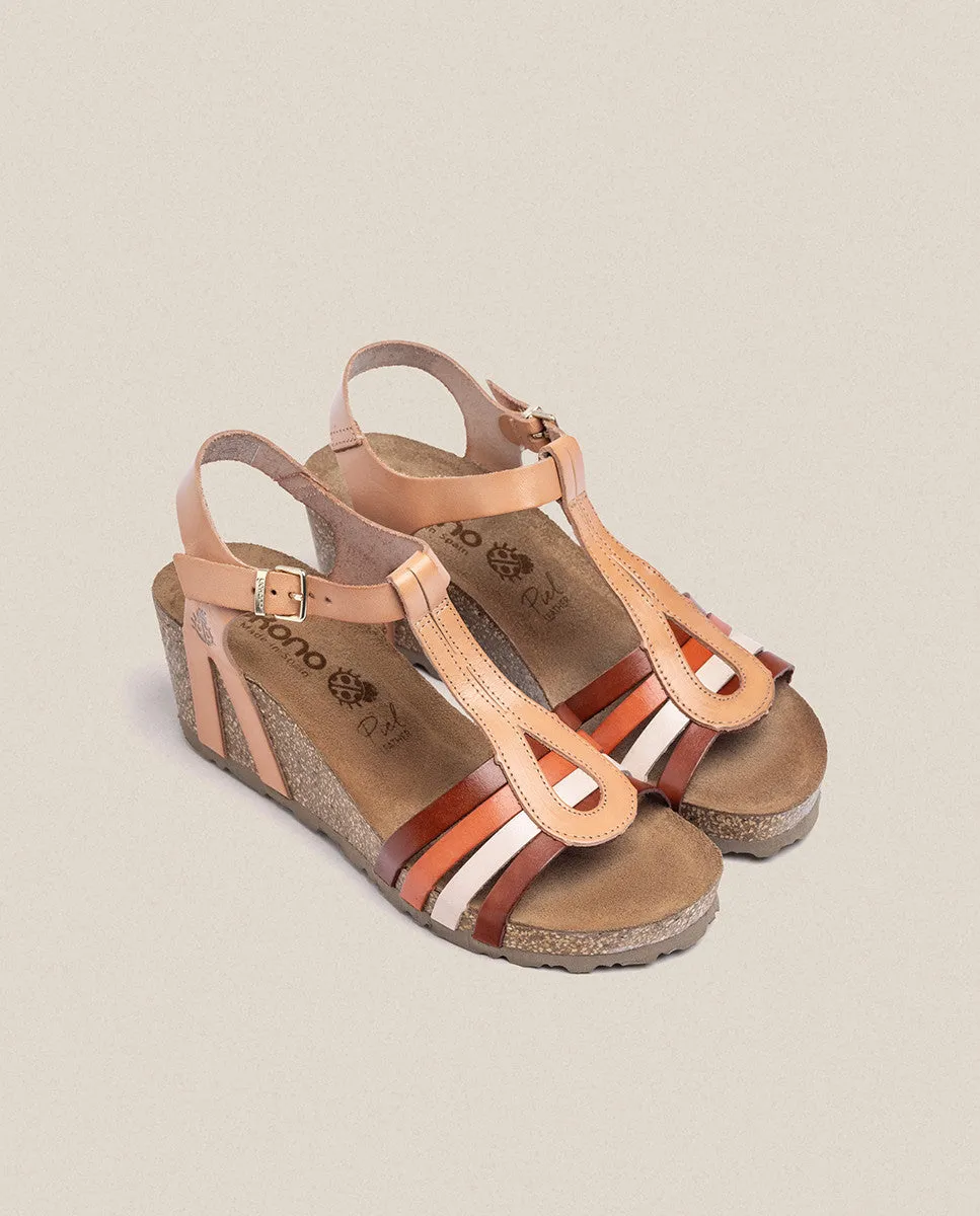 Sandalia cuña Cadiz 301 beige