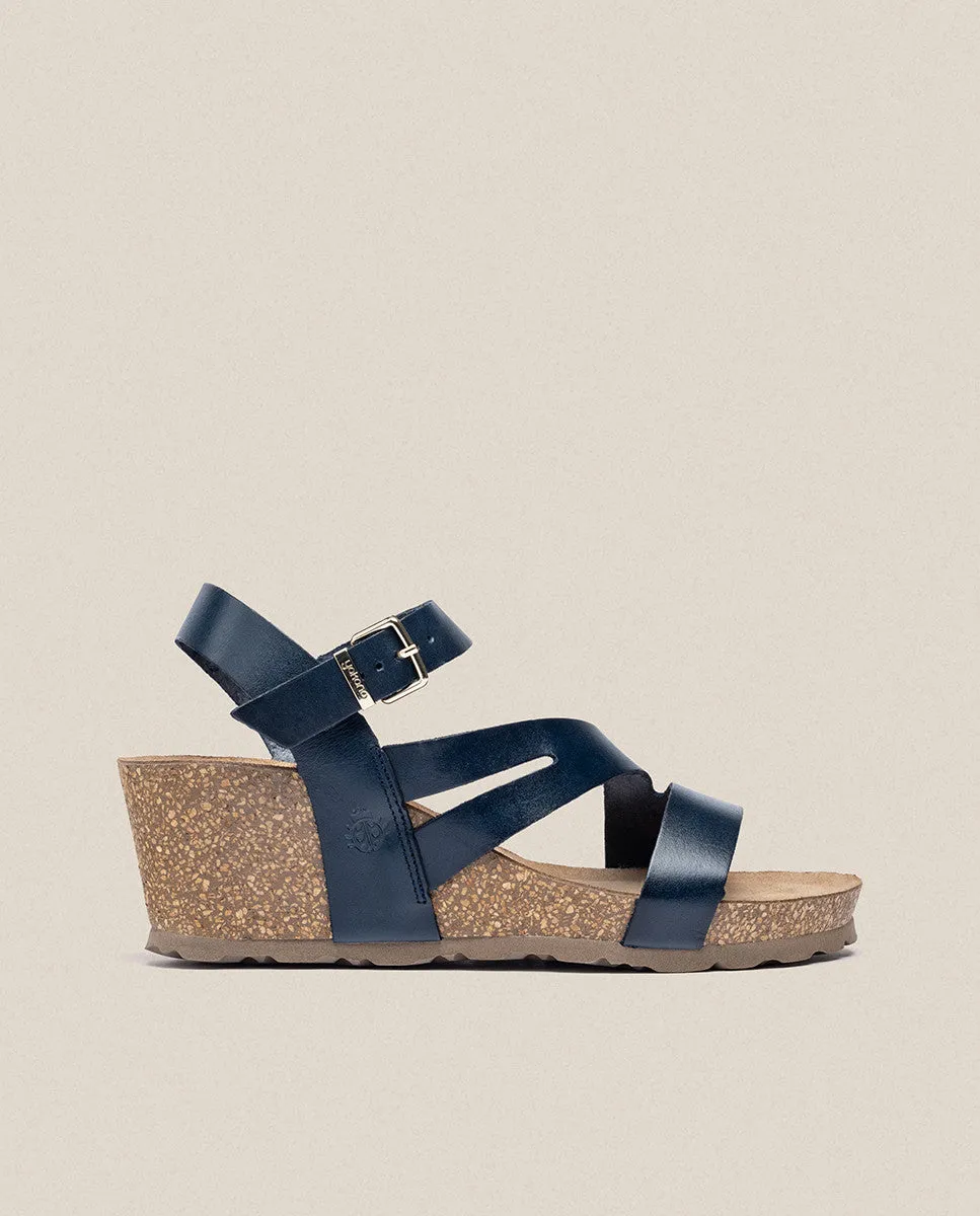 Sandalia cuña Cadiz 302 azul