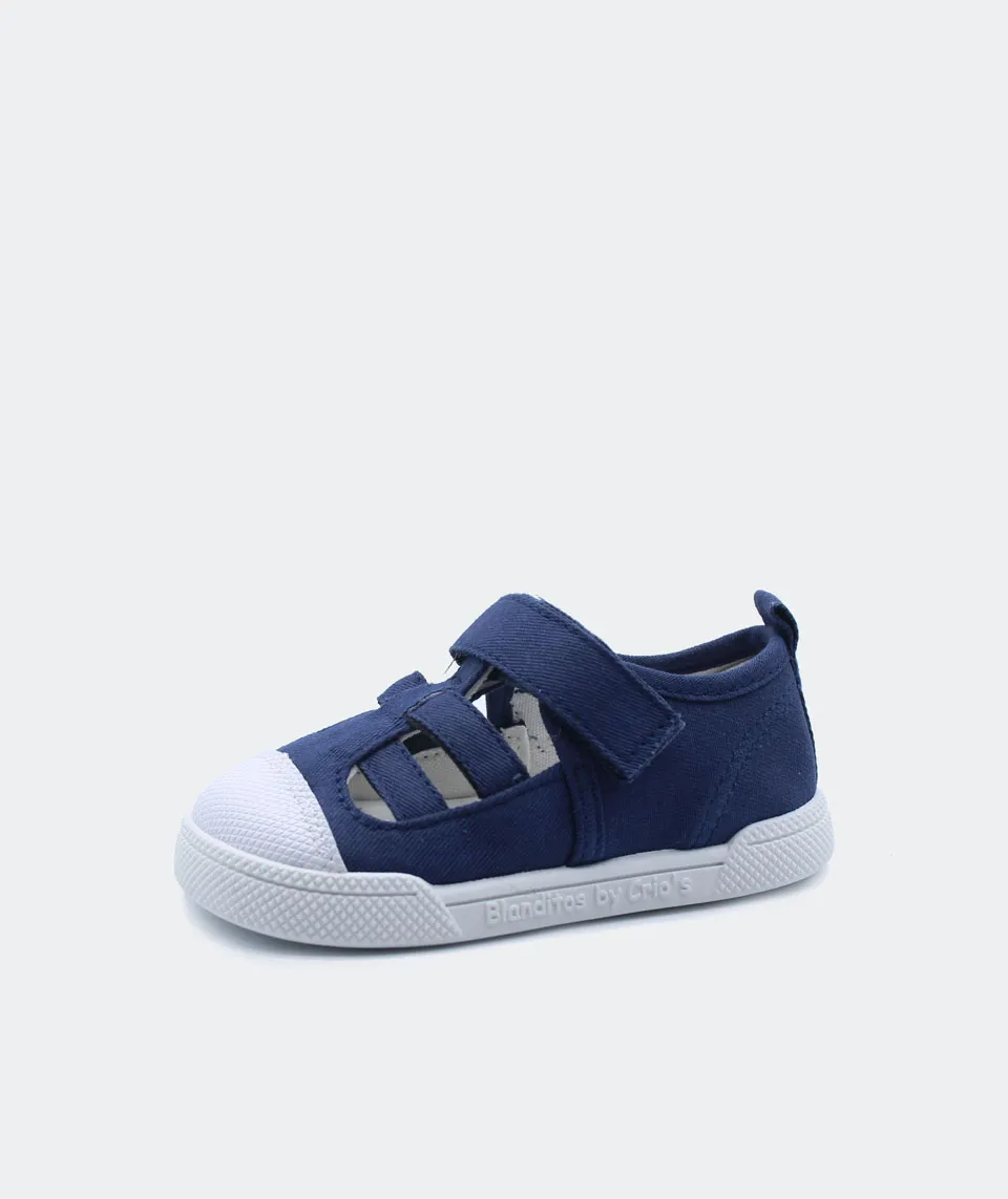 Sandalia de lona Limón Navy – Blanditos By Crios