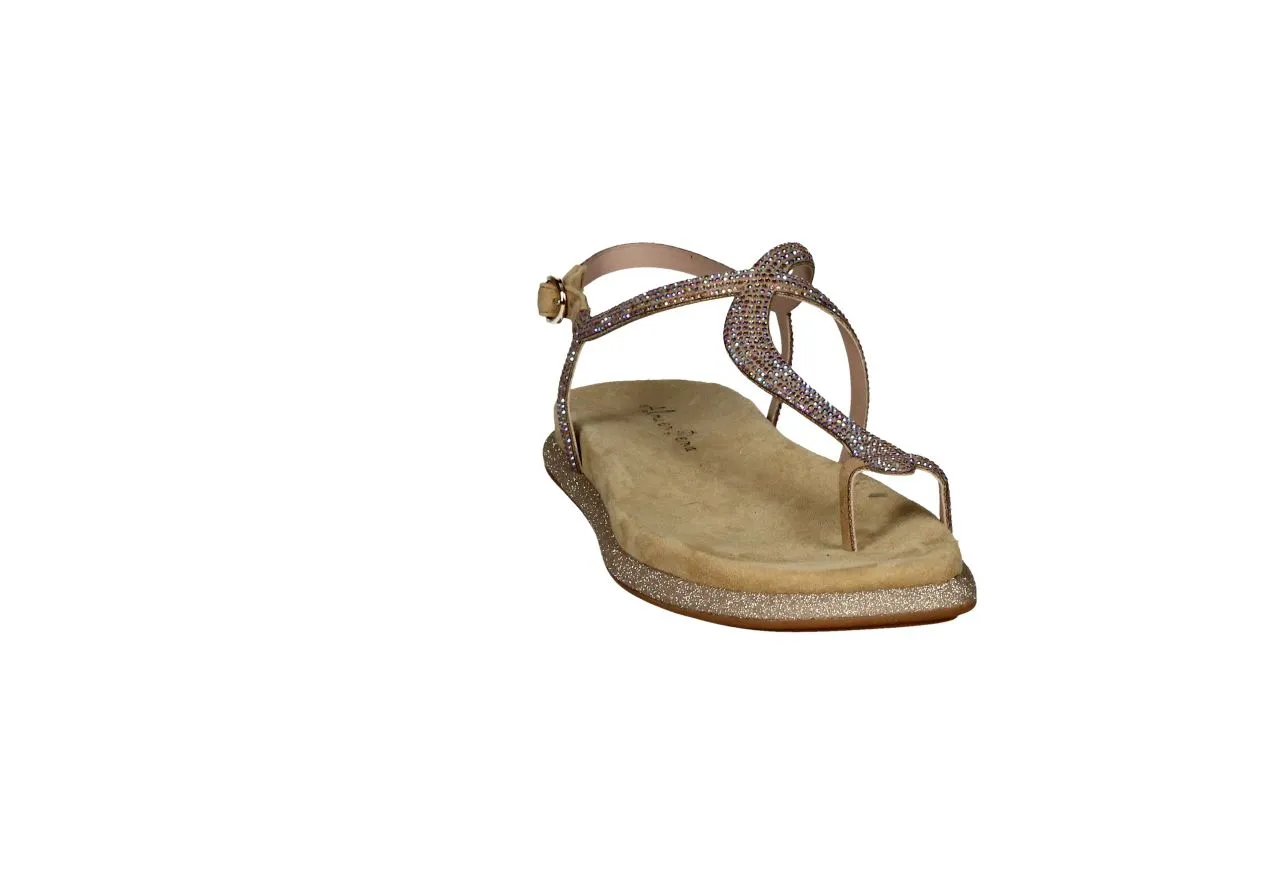 Sandalia Dedo Nobuck Taupe Serpiente Brillantes Piso Glitter
