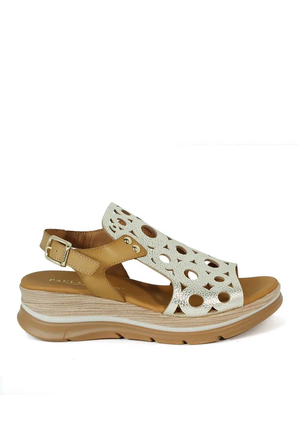Sandalia Paula Urban 24 654 platino camel
