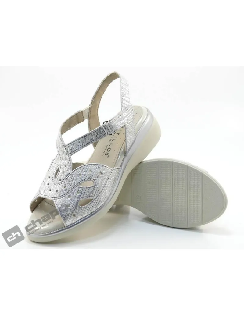 Sandalia Plata Pitillos 5591