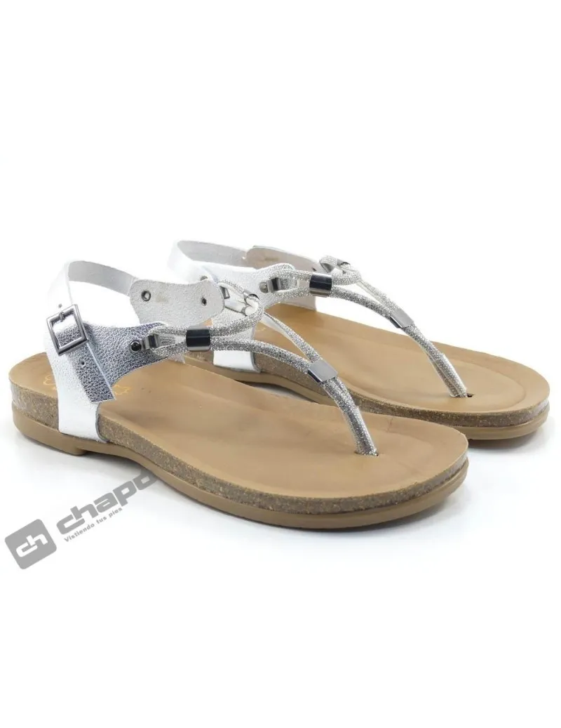 Sandalia Plata Porronet 3020
