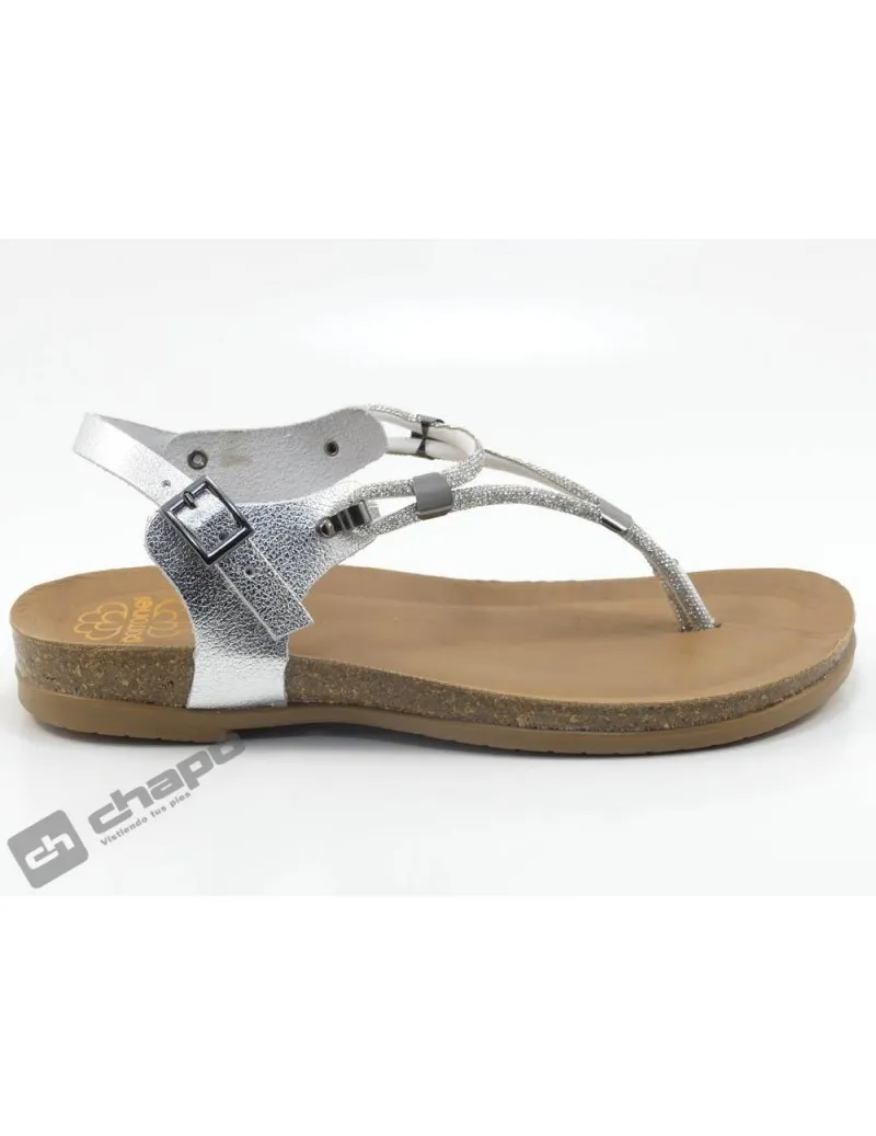 Sandalia Plata Porronet 3020