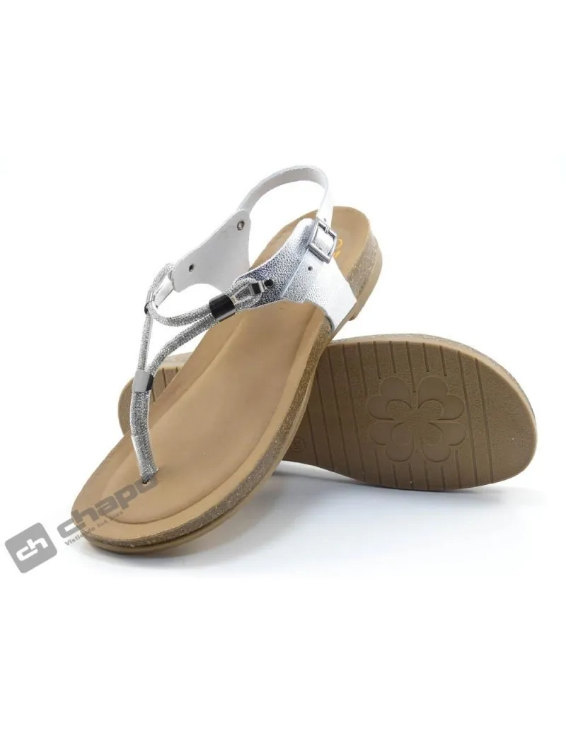 Sandalia Plata Porronet 3020
