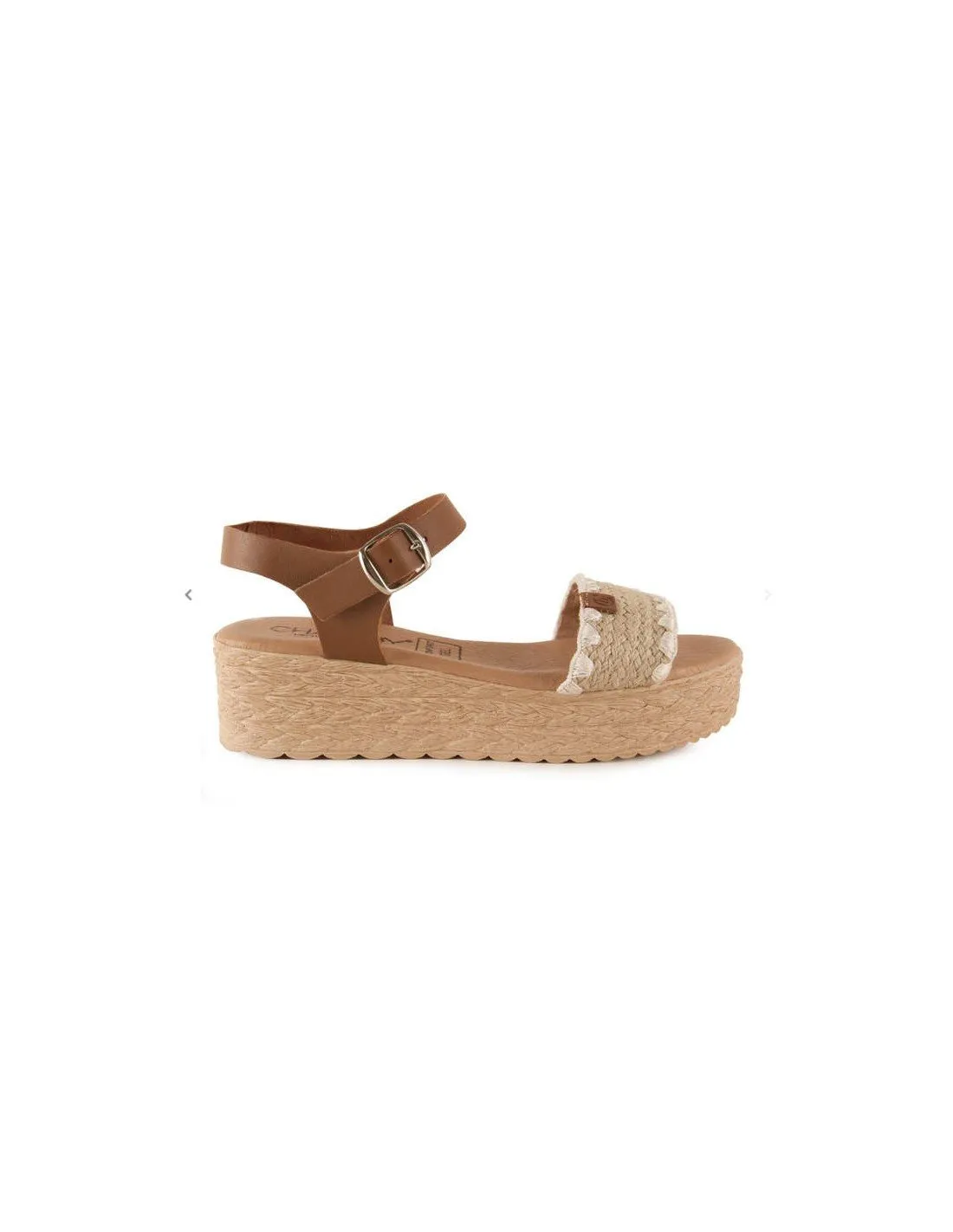 Sandalia plataforma yute mujer