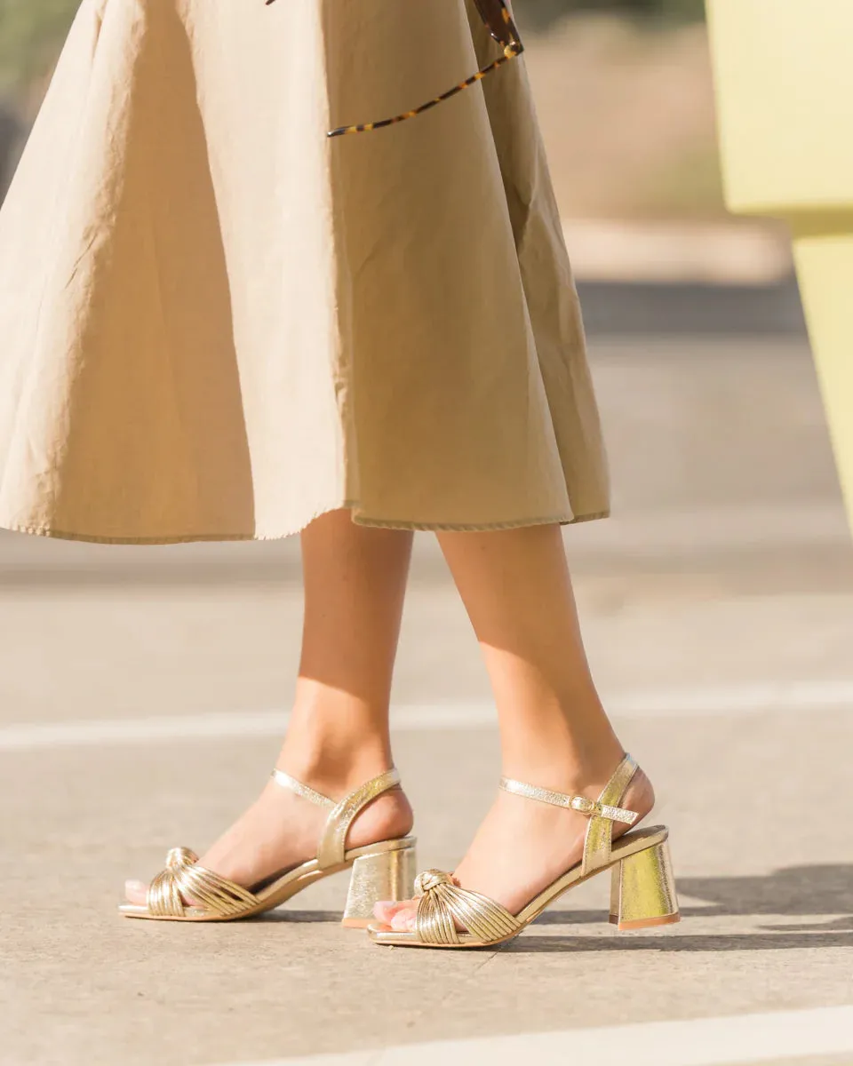 SANDALIA TACN LUCIANA GOLD
