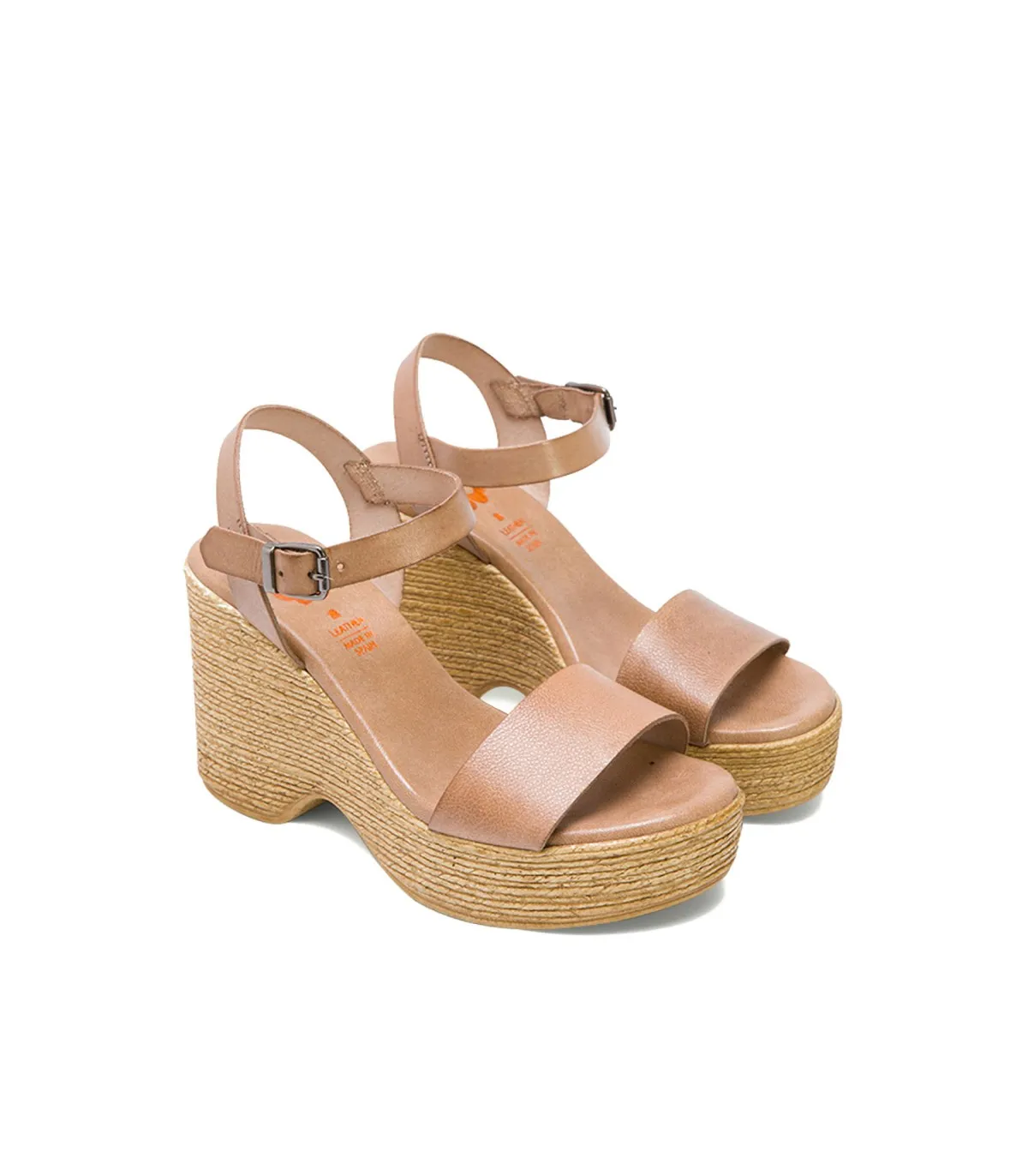SANDALIA TACON ALTO TAUPE MICHELE