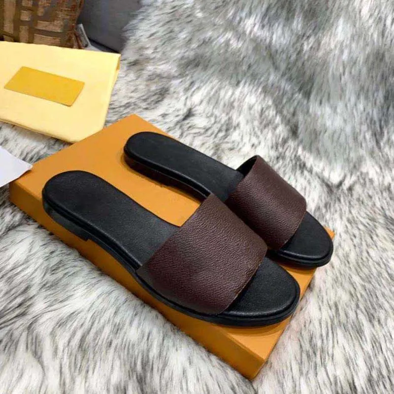 Sandalias clásicas zapatillas diapositivas Floral brocado Gear bottoms Chanclas mujer rayas Beach causal slipper home011 27