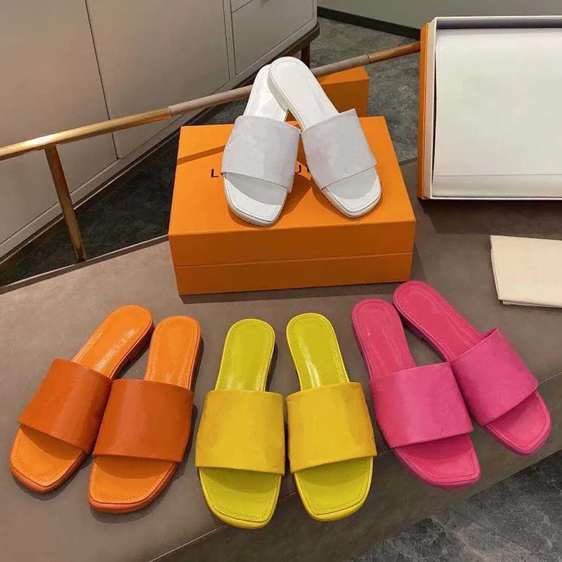 Sandalias clásicas zapatillas diapositivas Floral brocado Gear bottoms Chanclas mujer rayas Beach causal slipper home011 27