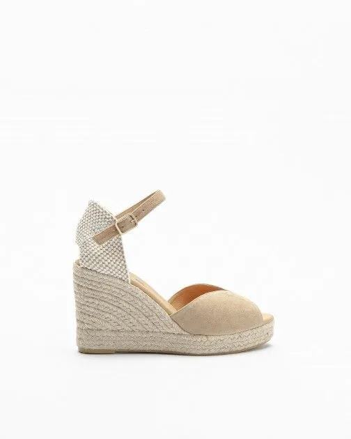 Sandalias con cuña PROF PRO24YU150 gris pardo