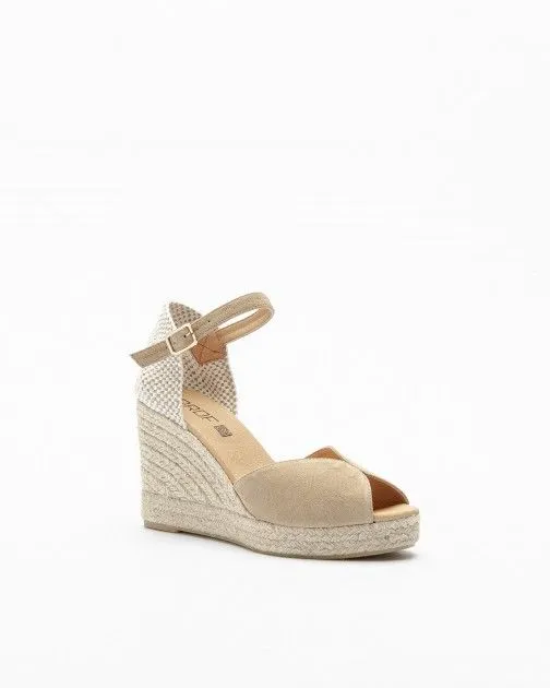 Sandalias con cuña PROF PRO24YU150 gris pardo