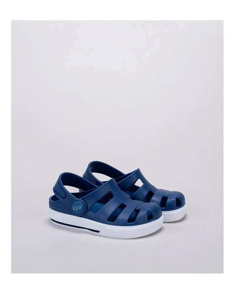 Sandalias de goma IGOR 10277 CANGREJERA OLA MARINO
