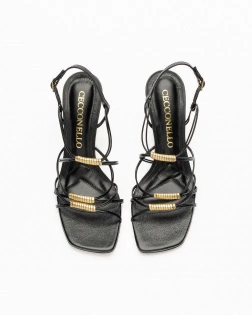 SANDALIAS DE TACóN ALTO CECCONELLO 22250014 NEGRO
