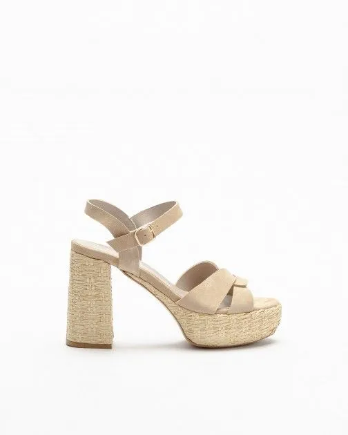 Sandalias de tacón alto PROF 1513 Beige