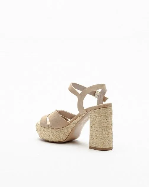 Sandalias de tacón alto PROF 1513 Beige